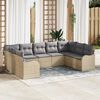 vidaXL Gartensofa-set Beige Poly-Rattan
