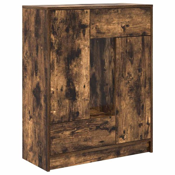 vidaXL Sideboard mit Schubladen und T&uuml;ren R&auml;uchereiche 73x31x90 cm