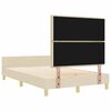 vidaXL Bettgestell mit Kopfteil Creme 140 x 200 cm Stoff