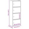 vidaXL B&uuml;cherregal Wei&szlig; 40x24x102 cm Holzwerkstoff