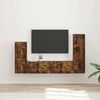 vidaXL TV-Schrankset 4 pcs Ger&auml;ucherte Eiche Holzwerkstoff
