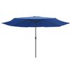 vidaXL Sonnenschirm mit Metall-Mast 390 cm Azurblau