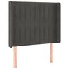 vidaXL Boxspringbett mit Matratze & LED Dunkelgrau 90x190 cm Samt
