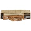 vidaXL Outdoor-Sofagarnitur 5 stk. Natur und Beige