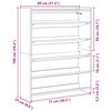 vidaXL Schuhregal Artisan-Eiche 80x25x100 cm Holzwerkstoff