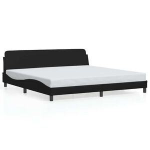 vidaXL Bettgestell "Dover" Schwarz 193x203 cm Kunstleder