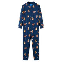 Kinder-Schlafanzug Einteiler Jeansblau 92