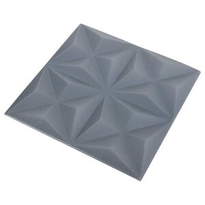 vidaXL Wandpaneele 48 pcs Origami Grau 50 x 50 cm XPS Schaum