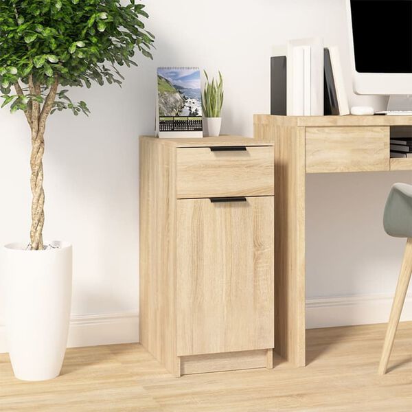 vidaXL B&uuml;roschrank Sonoma-Eiche 33,5x50x75 cm Holzwerkstoff