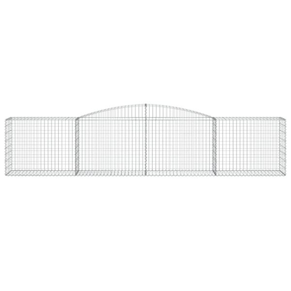 vidaXL Gabionen mit Hochbogen 25 Stk. 400x50x80/100cm Verzinktes Eisen