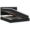 vidaXL Aufbewahrungsbett mit Matratze Schwarz 140 x 190 cm Stoff
