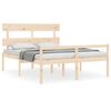 vidaXL Seniorenbett mit Kopfteil 160x200 cm Massivholz