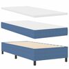 vidaXL Boxspringbett Blau und Weiß 100 x 200 cm Cordstoff