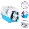 vidaXL Transportbox f&uuml;r Haustiere Wei&szlig; Blau 48x31,5x33 cm Polypropylen