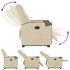 vidaXL Relaxsessel mit Aufstehhilfe Creme Stoff