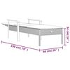 vidaXL Sonnenliege mit Auflage Grau Poly Rattan