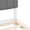 vidaXL Bettgestell mit gepolstertem Kopfteil Hellgrau 120 x 190 cm