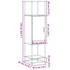 vidaXL Highboard Grau Sonoma 35,5x35x139 cm Holzwerkstoff und Metall