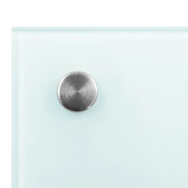 vidaXL K&uuml;chenr&uuml;ckwand Wei&szlig; 100x50 cm Hartglas
