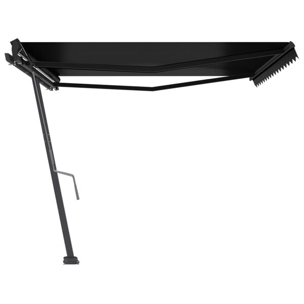 vidaXL Standmarkise Einziehbar Handbetrieben 400x350 cm Anthrazit