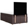 vidaXL Boxspringbett mit Matratze Dunkelbraun 120x200 cm Stoff
