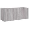 vidaXL TV-Wandschrank mit LED-Leuchten Grau Sonoma 100x35x41 cm