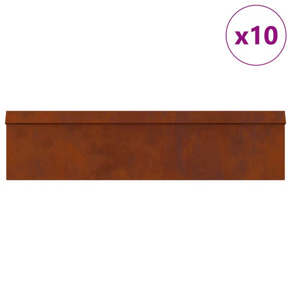 vidaXL Schneckenzauns 16 pcs Rostig Wetterfeststahl