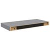 vidaXL Schweberegale 2 Stk. Grau 50x23x3,8 cm MDF