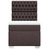 vidaXL Boxspringbett mit Matratze Dunkelbraun 90x190 cm Stoff