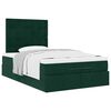 vidaXL Ottoman-Bett mit Matratzen Dunkelgr&uuml;n 120x200 cm Samt