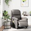 vidaXL Massagesessel Elektrisch Grau Echtleder