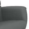 vidaXL Relaxsessel mit Fu&szlig;hocker Grau Kunstleder