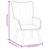vidaXL Relaxsessel mit Hocker Schwarz Samt