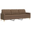 vidaXL 2-tlg. Sofagarnitur Braun Stoff