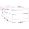 vidaXL Boxspringbett mit Matratze Dunkelgrau 80x200 cm Stoff
