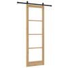 vidaXL Schiebet&uuml;r ORKDAL Natur 78 x 232 cm Massivholz Kiefer und Glas