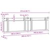 vidaXL H&auml;ngevorderseite Uni Wolkengrau 210 x 55 x 5 cm Antikes PU