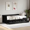 vidaXL Tagesbett mit Schubladen ohne Matratze Schwarz 100x200 cm