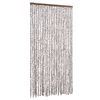 vidaXL Fliegenvorhang Taupe und Wei&szlig; 100x230 cm Chenille