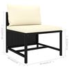 vidaXL 12-tlg. Garten-Lounge-Set mit Kissen Poly Rattan Schwarz