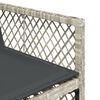 vidaXL 11-tlg. Garten-Essgruppe mit Kissen Hellgrau Poly Rattan