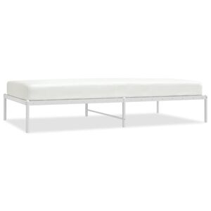 vidaXL Bettgestell Metall Wei&szlig; 107x203 cm