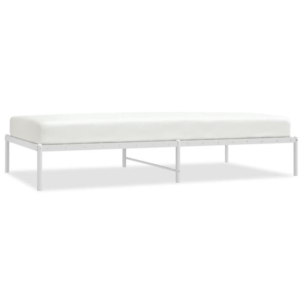 vidaXL Bettgestell Metall Wei&szlig; 107x203 cm