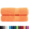 vidaXL Premium-Duscht&uuml;cher SOLUND 2 Stk. Orange 70x140 cm 600 g/m&sup2;