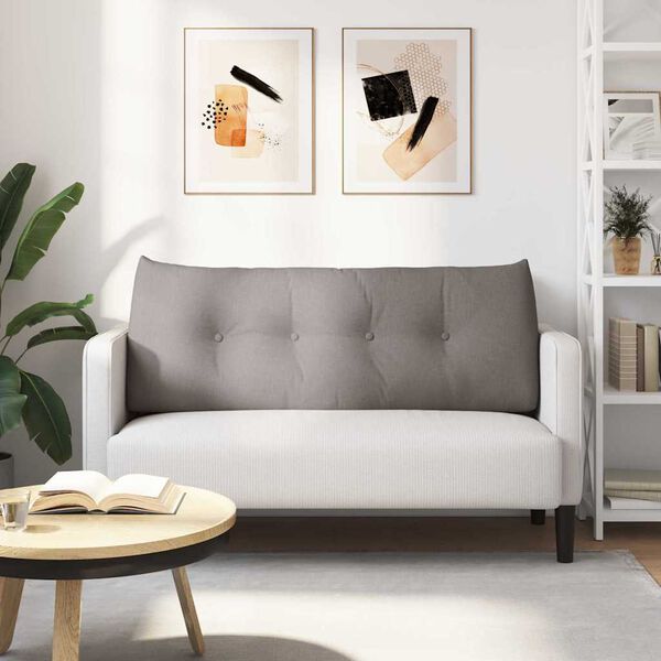 vidaXL R&uuml;cken Kissen Taupe 120 x 24 x 50 cm Stoff