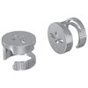 vidaXL Zapfenschloss-Muttern 2 stk. Silber 12 x 10 mm Metall