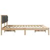 vidaXL Bettrahmen Dunkelgrau 160 x 200 cm Massives Kiefernholz