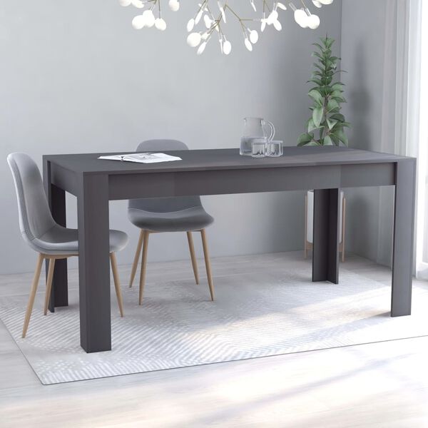 vidaXL Esstisch Grau 160x80x76 cm Holzwerkstoff