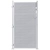 vidaXL Gartentor mit Schloss Silber 85 x 174 cm Edelstahl