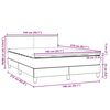 vidaXL Boxspringbett mit Matratze & LED Dunkelgrau 140x210 cm Samt